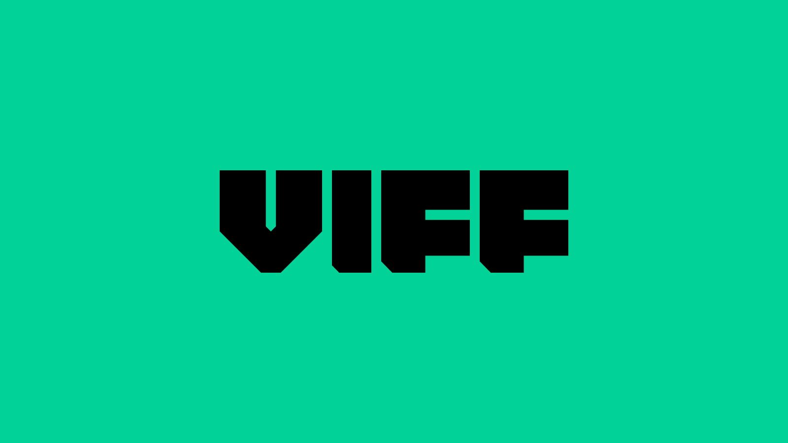 Vancouver International Film Festival logo on sea-green background
